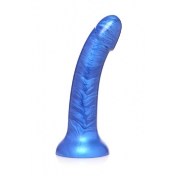 Simply Sweet 7 In Metallic Silicone Dildo Blue