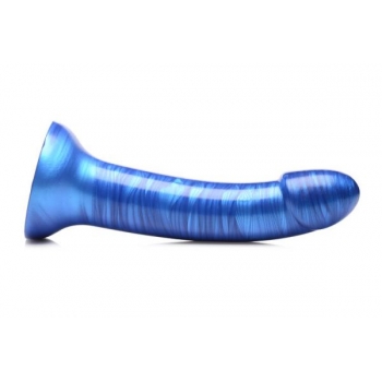 Simply Sweet 7 In Metallic Silicone Dildo Blue