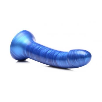 Simply Sweet 7 In Metallic Silicone Dildo Blue