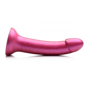 Simply Sweet 7 In Metallic Silicone Dildo Pink