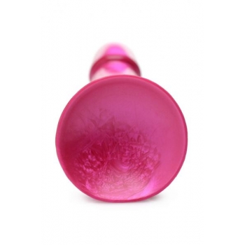 Simply Sweet 7 In Metallic Silicone Dildo Pink