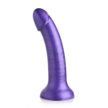 Simply Sweet 7-In Metallic Silicone Dildo - Purple