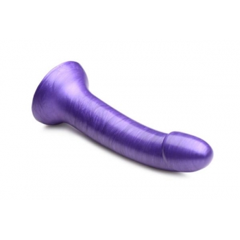 Simply Sweet 7-In Metallic Silicone Dildo - Purple