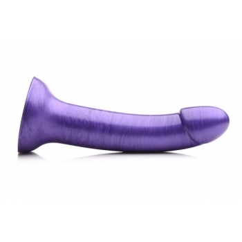 Simply Sweet 7-In Metallic Silicone Dildo - Purple