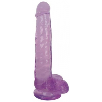 Lollicock 8 inches Slim Stick Dildo Balls Purple Grape Ice