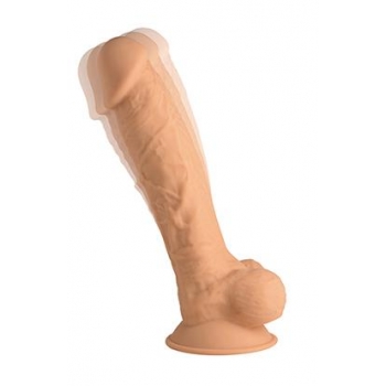 Fleshstixxx 8in Vibrating Dildo W/ Balls Medium