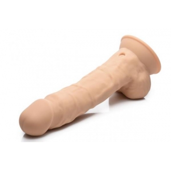 Fleshstixxx 8in Vibrating Dildo W/ Balls Medium