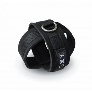 Sxy Cuffs Deluxe Neoprene Cross Cuffs - Perfectly Bound Black