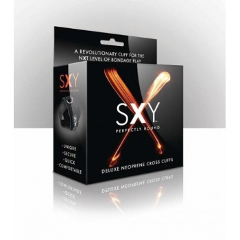 Sxy Cuffs Deluxe Neoprene Cross Cuffs - Perfectly Bound Black