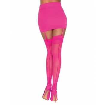 Thigh High Sheer Hot Pink O/s