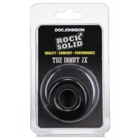 Rock Solid Donut C-Ring - Double Black for Lasting Erections