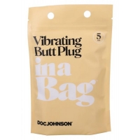 In A Bag Vibrating Butt Plug - 5 Inches Black