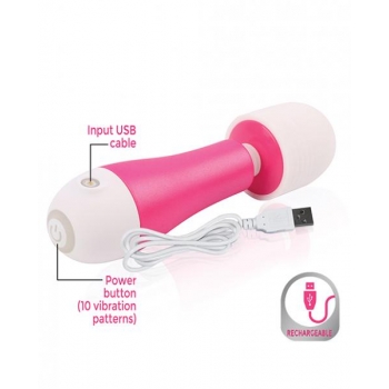 Fuzu Rechargeable & Travel Size Mini Wand Pink