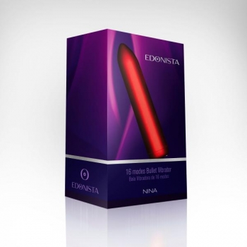 Edonista Nina Bullet Vibrator Red 16 Modes