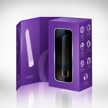 Edonista Quinn Silicone Bullet Vibrator - Black 10 Modes