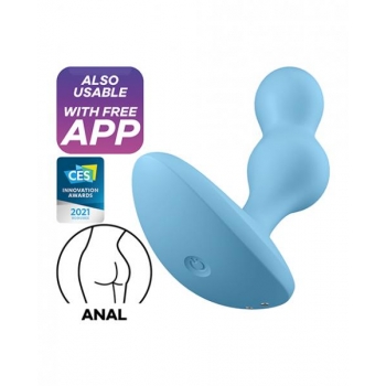 Satisfyer Deep Diver Plug Vibrator - Light Blue