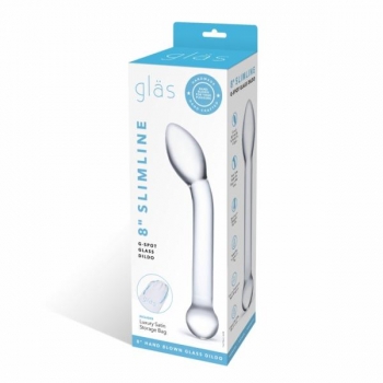 Glas 8 inches Slimline G-Spot Glass Dildo Clear