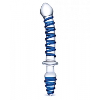 Glas 10 inches Mr. Swirly Double Ended Glass Dildo & Butt Plug