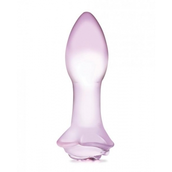 Glas 5inch Rosebud Glass Butt Plug