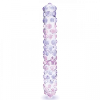 Glas 9 Purple Rose Nubby Dildo