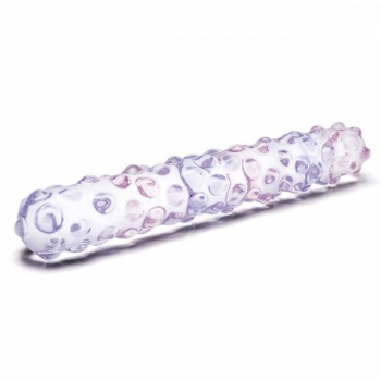 Glas 9 Purple Rose Nubby Dildo