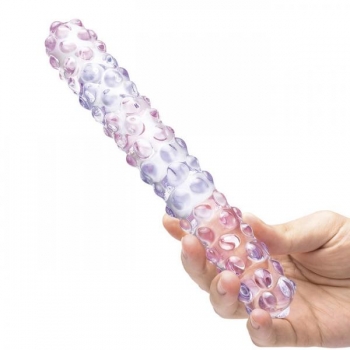 Glas 9 Purple Rose Nubby Dildo