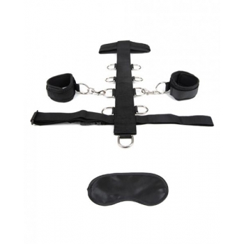 Lux Fetish 3pc Adjustable Neck & Wrist Restraint Set