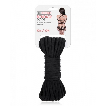 Lux Fetish Bondage Rope - 10m Black