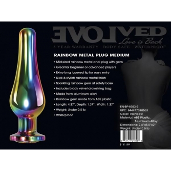 Rainbow Metal Plug Medium