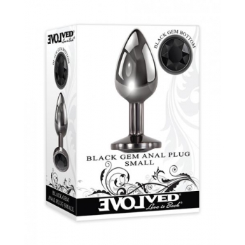 Evolved Gem Black Anal Plug Small