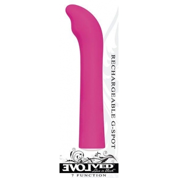 Rechargeable G-Spot 7 Function Pink Vibrator: Discreet Pleasure