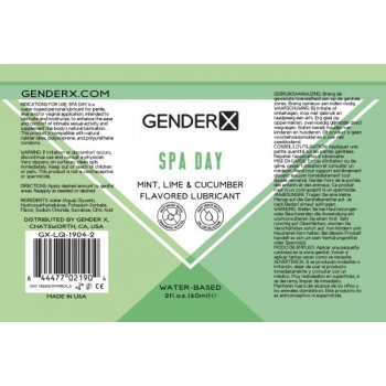 Gender X Spa Day Flavored Lube - 2 Oz