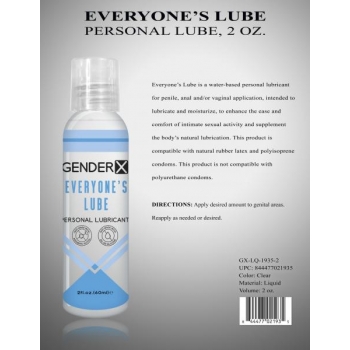 Gender X Everyones Lube 2 Oz