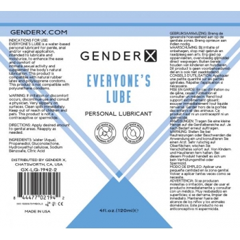 Gender X Everyone's Lube 4 Oz