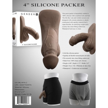 Gender X 4in Silicone Packer Dark