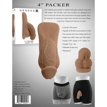 Gender X 4in Silicone Packer Medium