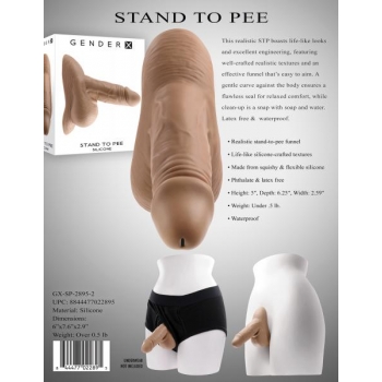 Gender X Stand To Pee - Medium Skin Tone Silicone