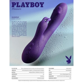 Playboy On Repeat Freedom to Play Rabbit Style Vibrator