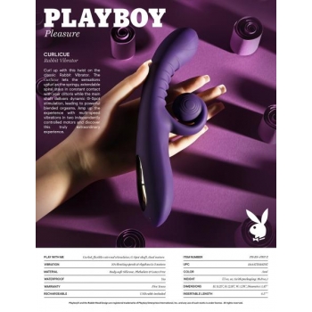 Playboy Curlicue Rabbit Vibrator - Evolved Novelties