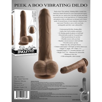 Evolved Peek A Boo Vibrating Dildo Dark