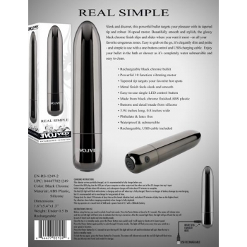 Evolved Real Simple Bullet Vibrator - Powerful and Portable