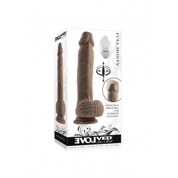 Evolved Full Monty Dark Skin Tone Dildo