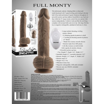 Evolved Full Monty Dark Skin Tone Dildo