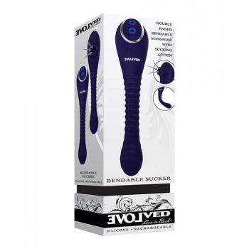 Evolved Bendable Sucker Dual Ended Vibrator