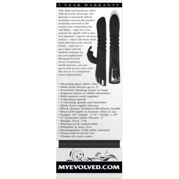 Evolved Rapid Rabbit - Black Vibrator