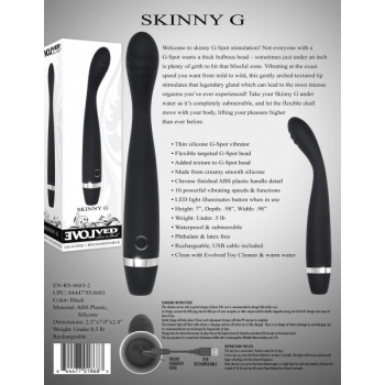 Evolved Skinny G G-Spot Vibrator - Black