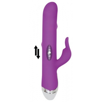 Dancing Pearl Rabbit Vibrator in Purple