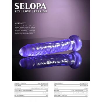 Selopa Simplicity Purple Realistic Dildo