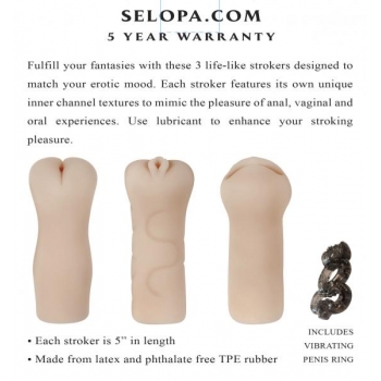 Selopa Party Pack Light Skin Tone Strokers