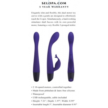 Selopa Plum Passion Rabbit Style Vibrator